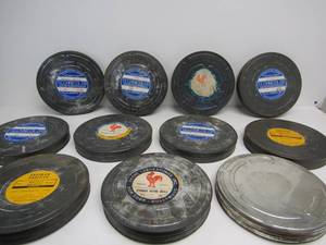 lot 341 image: Lot of 11 Vintage 1930s-40s Hollywood Film Canisters - Empty