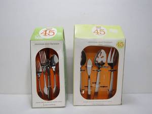 lot 252 image: 2 Brand New 45-Piece MARTHA STEWART Flatware Sets