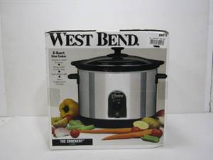 lot 253 image: New in Box WEST BEND 6-Quart the Crockery Cooker Crock Pot