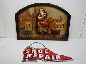 lot 256 image: 2 Vintage Style Novelty Signs