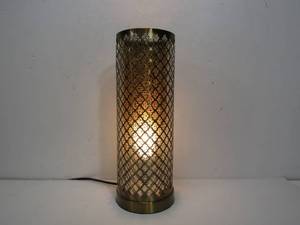 lot 270 image: Hollywood Regency Style Decorative Brass and Glass Table Torch Lamp