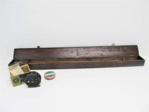 lot 276 image: Old Vintage Fly Fishing Rod with Wood Case & Reel