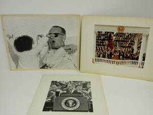 lot 155 image: Pair of Large Format Original Photos by Whitehouse Photographer Roddy Mims - LBJ 