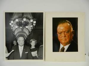 lot 157 image: Pair of Large Format Original Photos by Whitehouse Photographer Roddy Mims - J. Edgar Hoover