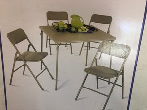 lot 353 image: New in Box COSCO Card Table & 4 Chairs