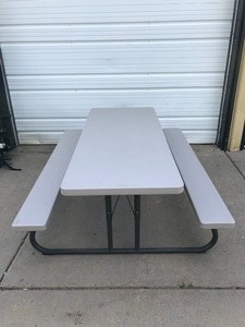 lot 359 image: 6 Folding LIFETIME Picnic Table