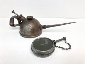 lot 213 image: 2 Antique Oil Cans