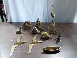 Collection Of Coastal Theme Brass Items (11)