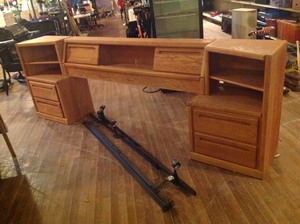 lot 32 image: Queen Size Headboard & Frame