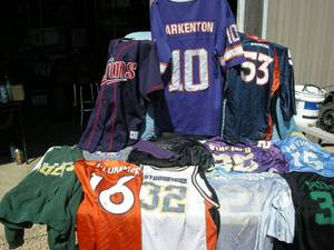 lot 26 image: Misc Sports Jerseys, Hoodies, Vikings, Other