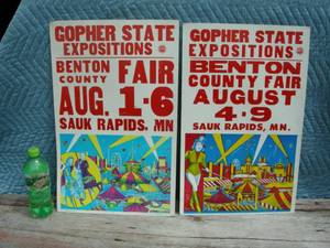 lot 66 image: Vintage Benton County Fair Posters