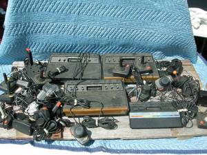 lot 93 image: Vintage Atari 2600 Consoles, Joysticks, Paddles