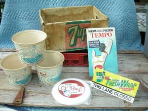 lot 115 image: Vintage Drink and Cigarette Advertisers