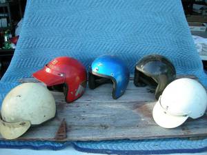 lot 121 image: Vintage Riding Helmets