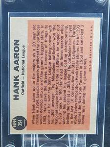 lot 4 image: 1962 Topps Baseball Hank Aaron Card #394