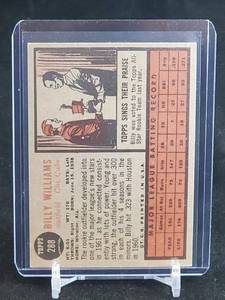 lot 15 image: 1962 Topps Baseball Billy Williams Card #288