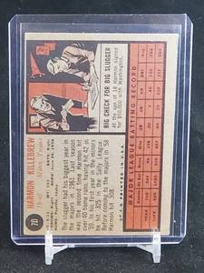 lot 17 image: 1962 Topps Baseball Harmon Killebrew Card #70