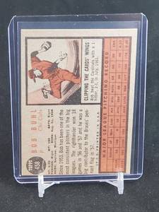 lot 37 image: 1962 Topps Baseball Bob Buhl Card #458