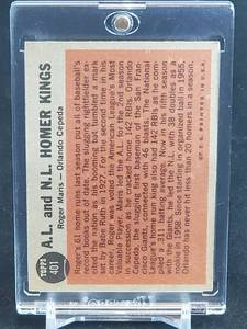 lot 47 image: 1962 Topps Baseball Roger Maris  Orlando Cepeda Card #401