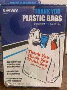 lot 14 image: Thank You Plastic Bags