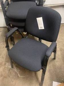 lot 146 image: Padded Stacking Chairs