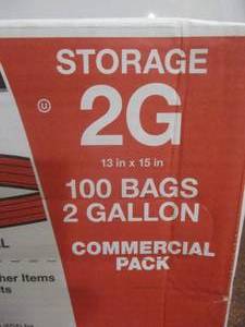 lot 79 image: Two Gallon Ziploc Bags