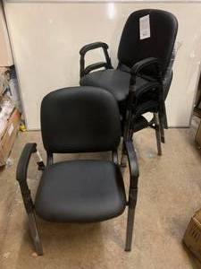lot 96 image: Leather Guest Chairs