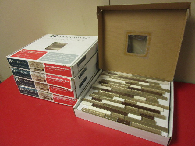 HARMONICS LINEAR PERSPECTIVES BEIGE GLASS & STONE MOSAIC HARMONICS LINEAR PERSPECTIVES BEIGE GLASS & STONE MOSAIC