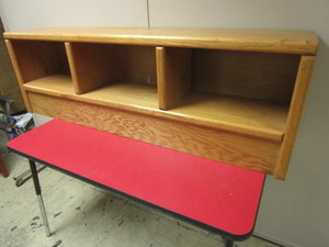lot 704 image: OAK CONTEMPORARY HEADBOARD, CRAFTED BY THORNWOOD FURNITURE