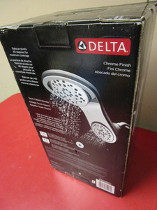 lot 733 image: DELTA HYDRO-RAIN 2-IN-1 SHOWER HEAD - NEW