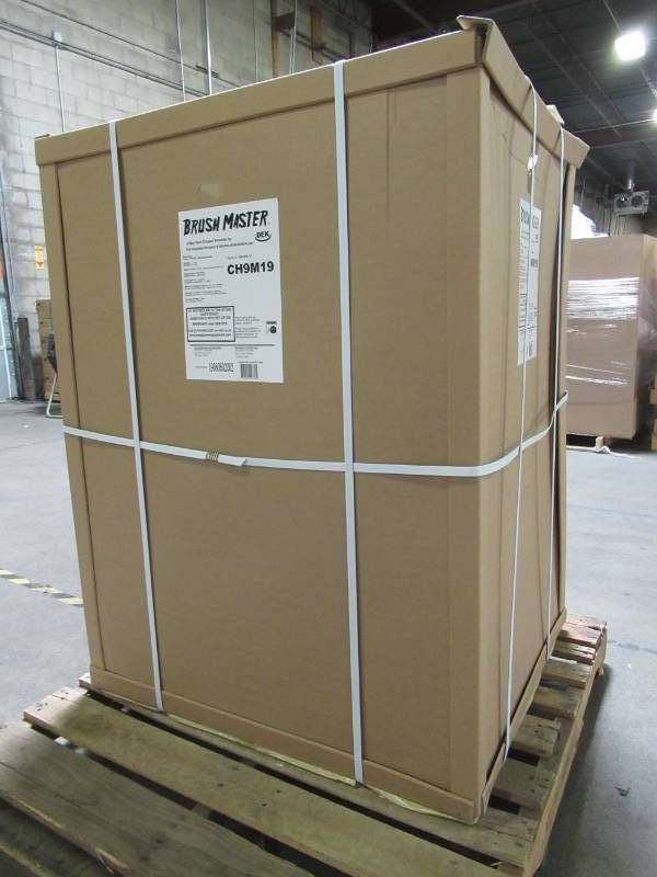 lot 17 image: Brush Master 5 in. x 3.5 in. 15 HP Gas Powered Commercial Duty 420cc Chromium Feed 120 Volt Electric Start Wood Chipper-Shredder, CH9M19 - BRAND NEW - UNCLAIMED ITEM
