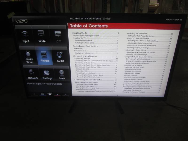 lot 50 image: VIZIO E601i-A3 60-inch 1080p 120Hz Razor LED Smart HDTV E601i-A3