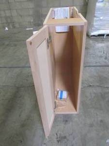 lot 203 image: Hampton Bay Assembled 9x24.5x34.5 in. Easthaven Base Cabinet in Unfinished German Beech EH0935B-GB