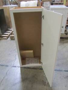 lot 208 image: Hampton Bay Assembled 18x42x12 in. Wall Kitchen Cabinet in Satin White KW1842-SW