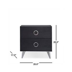 lot 254 image: Acme Furniture Elms 2-Drawer Black Nightstand 97338