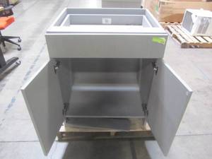lot 305 image: Weatherstrong Assembled 29x34.5x24 in. Key West Open Back Sink Outdoor Kitchen Base Cabinet with 2 Doors in Rustic Gray WS1B29
