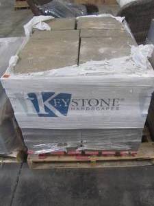lot 320 image: Entire Pallet - Pavestone Panorama Supra 3-pc 15.75 in. x 15.75 in. x 2.25 in. Eddington Concrete Paver (60 Pcs.  103 Sq. ft.  Pallet) 36878.EDD