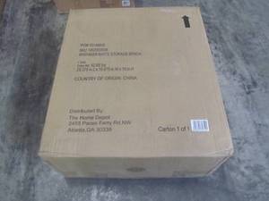lot 259 image: Home Decorators Collection Whitaker White Storage Bench 6911700410