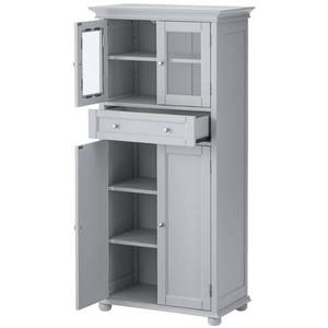 lot 263 image: Home Decorators Collection Hampton Harbor 25 in. W 4-Door Tall Cabinet in Dove Grey 4772910270