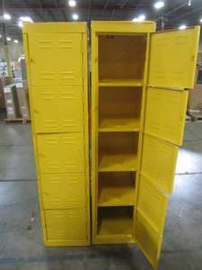 lot 111 image: Sandusky 66 in. H x 15 in. W x 18 in. D 5-Tier Welded Steel Storage Locker in Yellow LF5H151866-EY - 2 Total