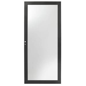 lot 619 image: Andersen 36 in. x 80 in. 3000 Series Black Left-Hand Fullview Easy Install Aluminum Storm Door, H3FEL36BL.