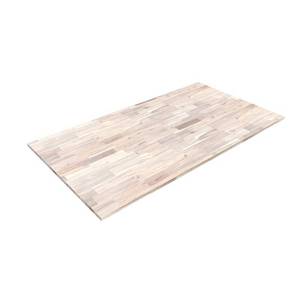 lot 628 image: Interbuild 74 x 40 x 1 12 Butcher Block Countertop in Oiled Acacia