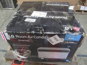 lot 517 image: LG Electronics 14,000 BTU 115-Volt Dual Inverter Smart Window Air Conditioner in White with Wi-Fi Enabled LW1517IVSM