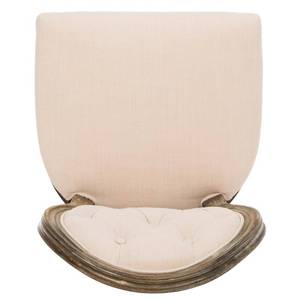 lot 703 image: Safavieh Holloway Beige Tufted Oval Side Chair (Set of 2) FOX6235B-SET2