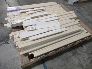 lot 406 image: WHOLESALE MIXED PALLET OF MISCELLANEOUS BEIGE COMPOSITE THRESHOLD TILE 2 x 36