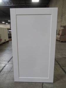 lot 409 image: Hampton Bay Shaker Assembled 24x42x12 in. Wall Kitchen Cabinet in White, KW2442-SSW