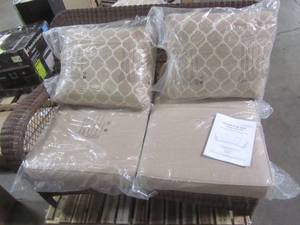 lot 732 image: Hampton Bay Beacon Park Left and Right Arm Sectional - Toffee FRS80865BL-ST1C