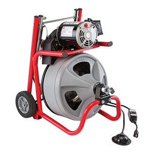 lot 33 image: RIDGID 115-Volt K-400AF AUTOFEED Drum Machine with C-45 12 in. Integral Wound Cable 27013 - Missing Cutting Tools and Retaining Clip.