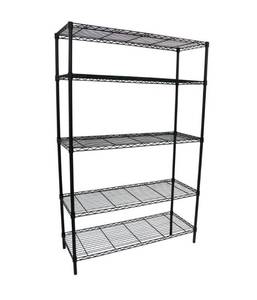 lot 35 image: HDX 5-Tier Wire Garage Storage Shelving Unit in Black (36 in. W x 72 in. H x 16 in. D)