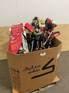 lot 41 image: ECHO, TROY BILT, RYOBI Lot of roughly 15 weed Trimmers